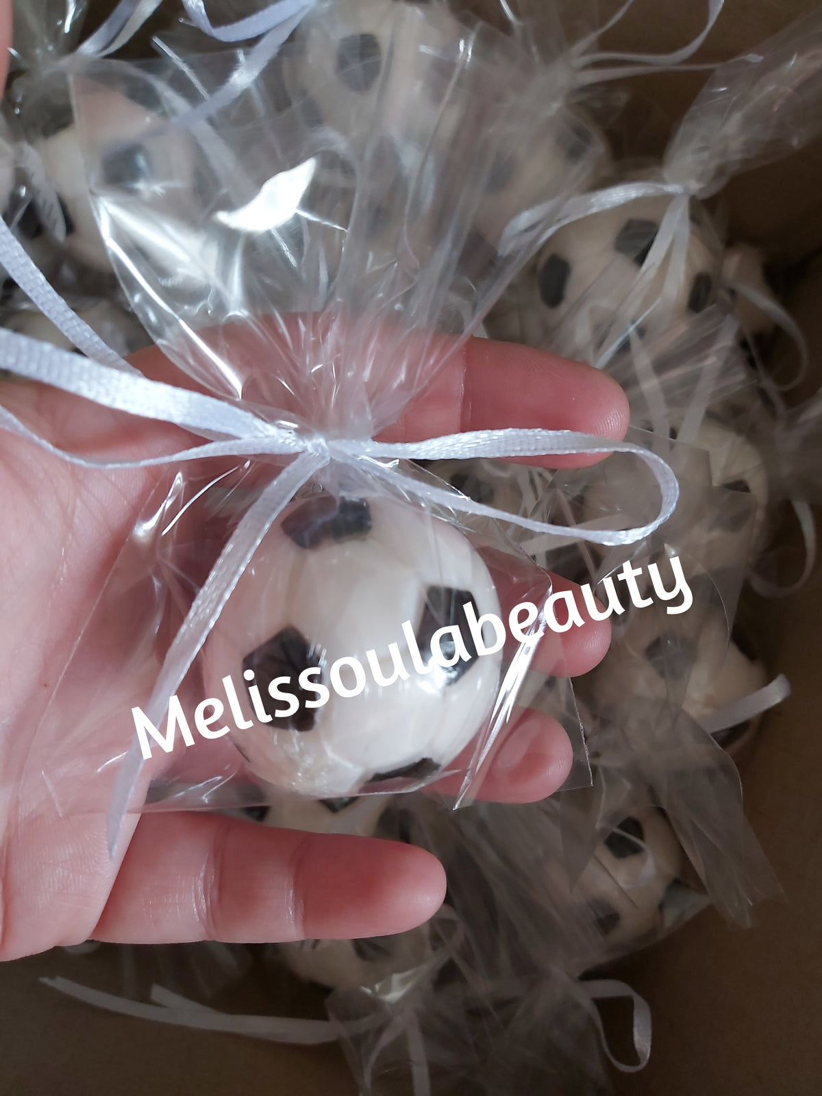 Soccer ball soap bar