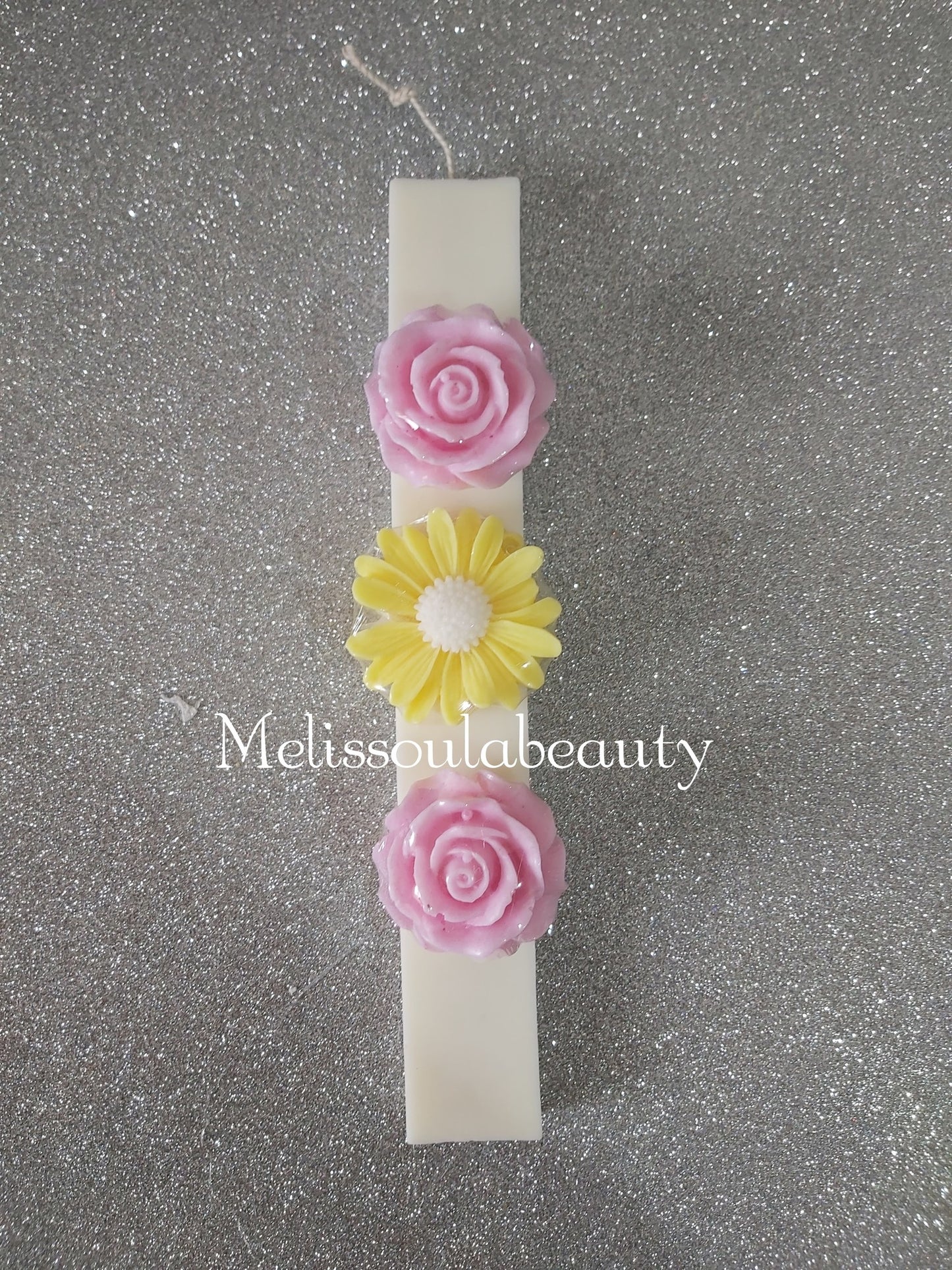 Λαμπάδα με λουλούδια