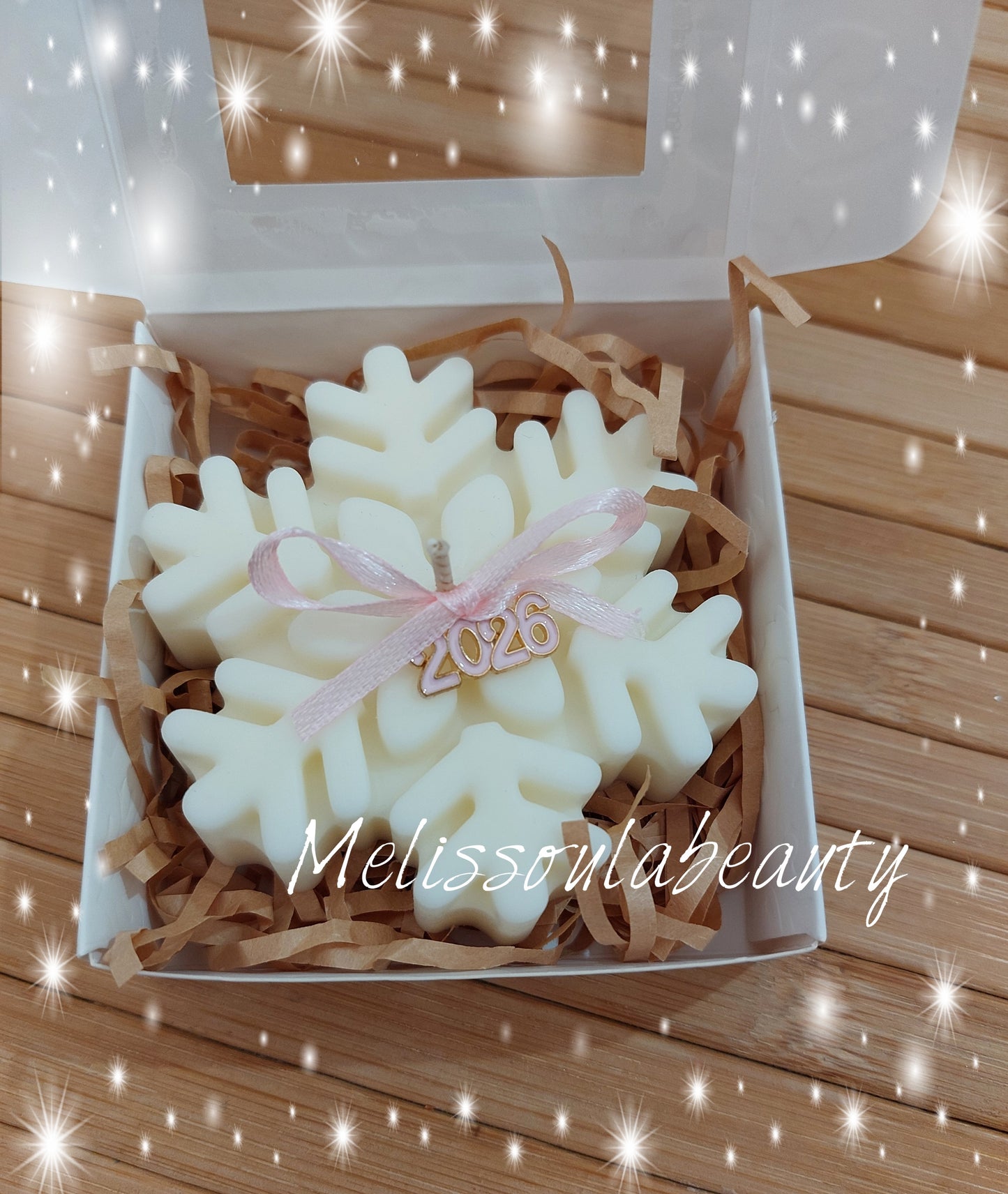 Χιονονιφάδα κερί γούρι 2026