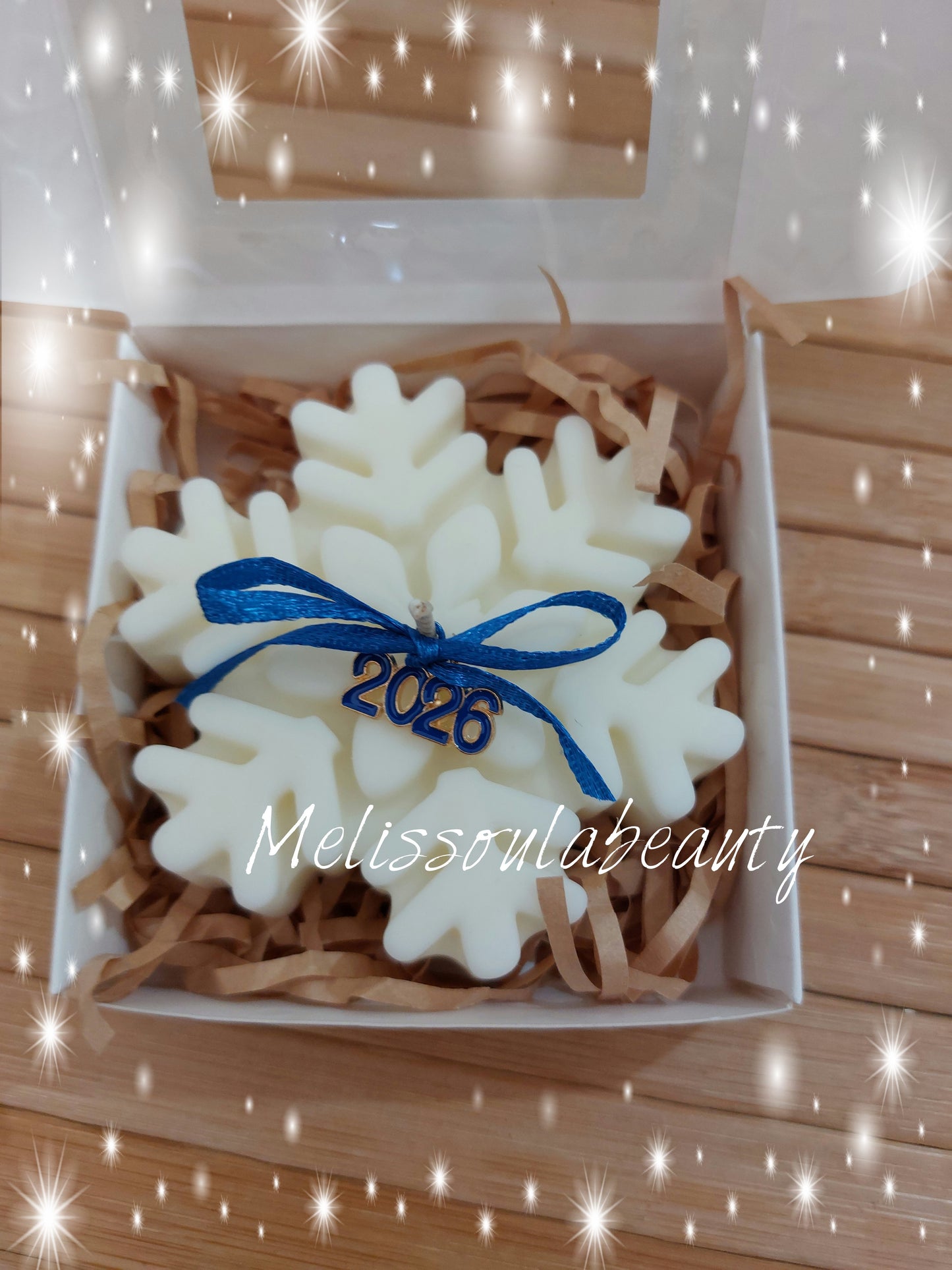 Χιονονιφάδα κερί γούρι 2026