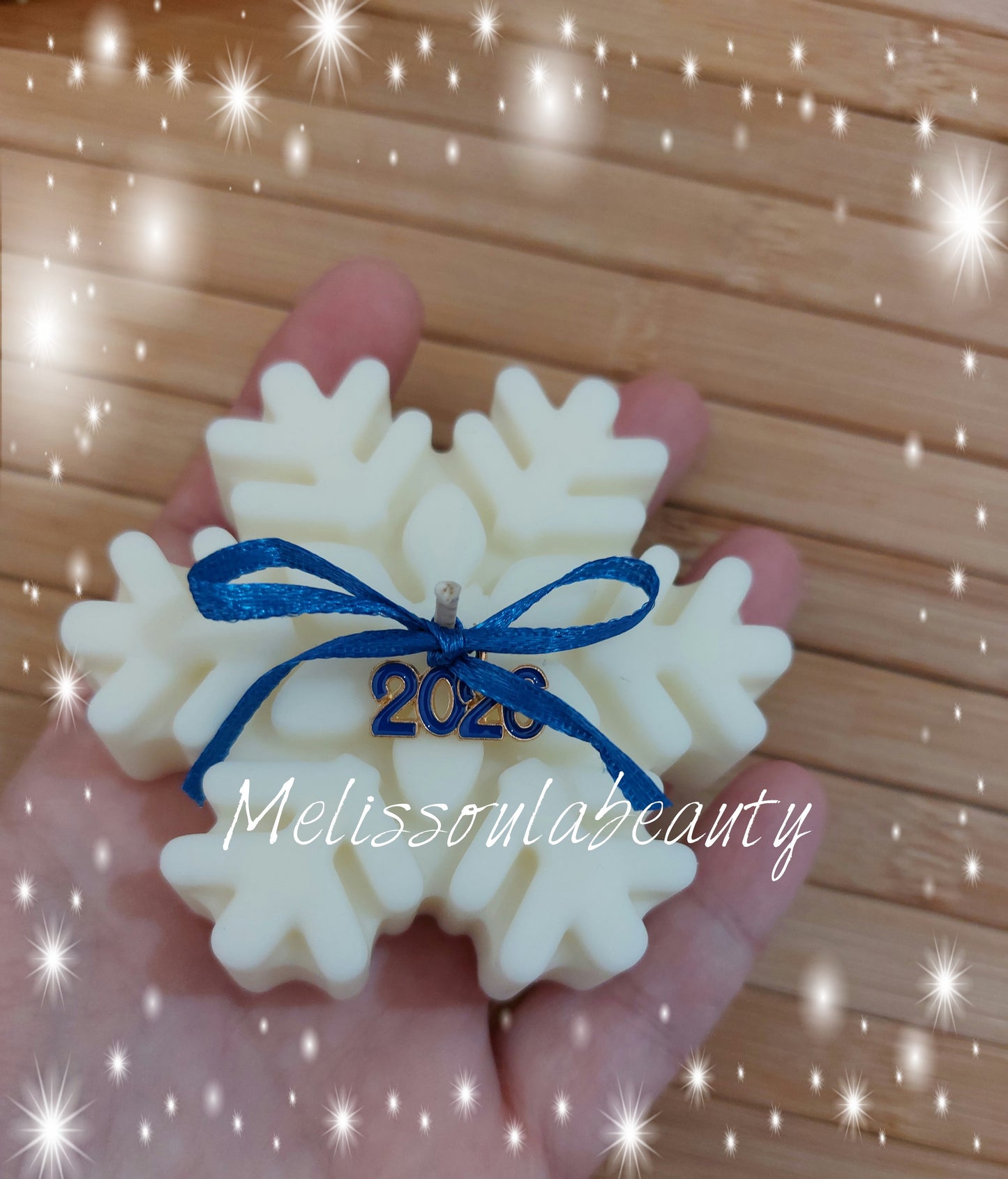 Χιονονιφάδα κερί γούρι 2026