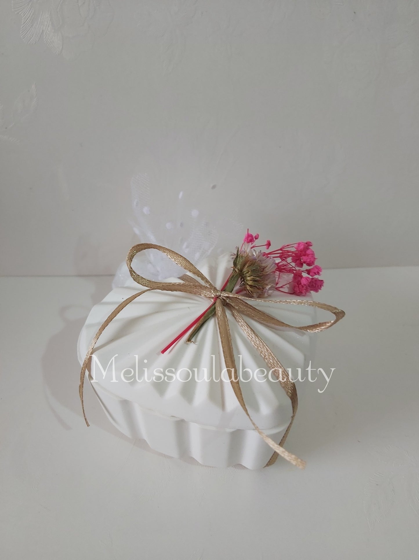 Μπομπονιέρα πορσελάνινη καρδιά βαζάκι