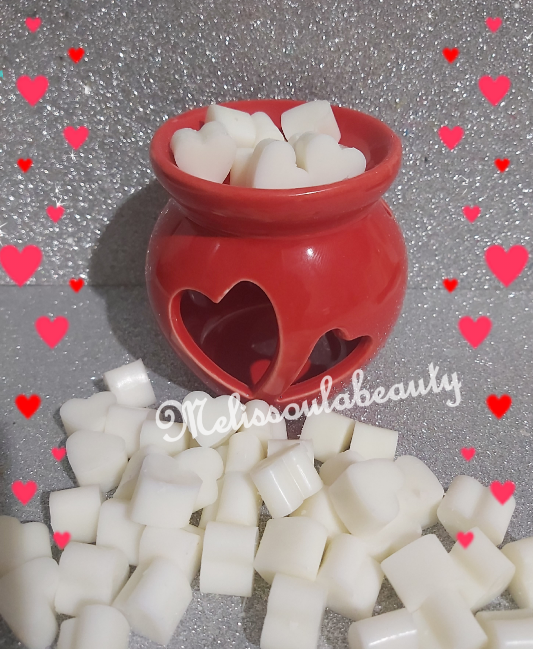 Σετ κόκκινες καρδιές αρωματιστής και wax melts
